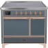 Ilve Majestic II Collection UMDI10QNS3BGP - 40 Inch Freestanding Electric Induction Range in Front View