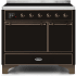 Ilve Majestic II Collection UMDI10QNS3BKB - 40 Inch Freestanding Electric Induction Range in Front View