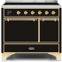 Ilve Majestic II Collection UMDI10QNS3BKG - 40 Inch Freestanding Electric Induction Range in Front View