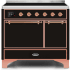 Ilve Majestic II Collection UMDI10QNS3BKP - 40 Inch Freestanding Electric Induction Range in Front View