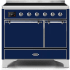 Ilve Majestic II Collection UMDI10QNS3MBC - 40 Inch Freestanding Electric Induction Range in Front View
