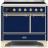 Ilve Majestic II Collection UMDI10QNS3MBG - 40 Inch Freestanding Electric Induction Range in Front View