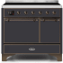 Ilve Majestic II Collection UMDI10QNS3MGB - 40 Inch Freestanding Electric Induction Range in Front View