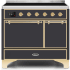 Ilve Majestic II Collection UMDI10QNS3MGG - 40 Inch Freestanding Electric Induction Range in Front View