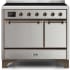 Ilve Majestic II Collection UMDI10QNS3SSB - 40 Inch Freestanding Electric Induction Range in Front View