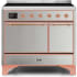 Ilve Majestic II Collection UMDI10QNS3SSP - 40 Inch Freestanding Electric Induction Range in Front View