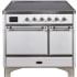 Ilve Majestic II Collection UMDI10QNS3WHC - 40 Inch Freestanding Electric Induction Range in Front View