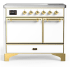 Ilve Majestic III Collection UMDIB40QNR3WHG - 40 Inch Induction Range with 6 Induction Elements