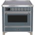 Ilve Majestic II Collection UMI09NS3BGC - 36 Inch Blue Grey Freestanding Range