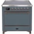 Ilve Majestic II Collection UMI09QNS3BGB - 36 Inch Freestanding Induction Range