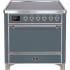 Ilve Majestic II Collection UMI09QNS3BGC - 36 Inch Freestanding Electric Induction Range