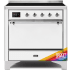 Ilve Majestic II Collection UMI09QNS3RAC - 36 Inch Freestanding Induction Range in Front View