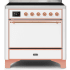 Ilve Majestic II Collection UMI09QNS3WHP - 36 Inch Freestanding Induction Range