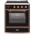 Ilve Majestic II Collection UMI30NE3BKP - 30 Inch Glossy Black Freestanding Induction Range