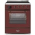 Ilve Majestic II Collection UMI30NE3BUB - 30 Inch Burgundy Freestanding Induction Range
