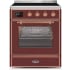 Ilve Majestic II Collection UMI30NE3BUP - 30 Inch Burgundy Freestanding Induction Range