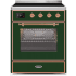 Ilve Majestic II Collection UMI30NE3EGP - 30 Inch Emerald Green Freestanding Induction Range