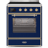 Ilve Majestic II Collection UMI30NE3MBG - 30 Inch Midnight Blue Freestanding Induction Range
