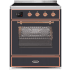 Ilve Majestic II Collection UMI30NE3MGP - 30 Inch Matte Graphite Freestanding Induction Range