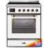 Ilve Majestic II Collection UMI30NE3RAB - 30 Inch Freestanding Induction Range in Front View