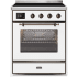 Ilve Majestic II Collection UMI30NE3WHB - 30 Inch White Freestanding Induction Range