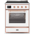 Ilve Majestic II Collection UMI30NE3WHP - 30 Inch White Freestanding Induction Range