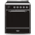 Ilve Majestic II Collection UMI30QNE3BKC - 30 Inch Freestanding Electric Induction Range in Front View