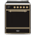 Ilve Majestic II Collection UMI30QNE3BKG - 30 Inch Freestanding Electric Induction Range in Front View