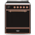 Ilve Majestic II Collection UMI30QNE3BKP - 30 Inch Freestanding Electric Induction Range in Front View