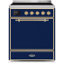 Ilve Majestic II Collection UMI30QNE3MBG - 30 Inch Freestanding Electric Induction Range in Front View