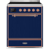 Ilve Majestic II Collection UMI30QNE3MBP - 30 Inch Freestanding Electric Induction Range in Front View