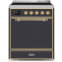 Ilve Majestic II Collection UMI30QNE3MGG - 30 Inch Freestanding Electric Induction Range in Front View