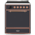 Ilve Majestic II Collection UMI30QNE3MGP - 30 Inch Freestanding Electric Induction Range in Front View