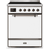 Ilve Majestic II Collection UMI30QNE3WHB - 30 Inch Freestanding Electric Induction Range in Front View