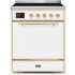 Ilve Majestic II Collection UMI30QNE3WHG - 30 Inch Freestanding Electric Induction Range in Front View