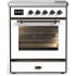 Ilve Majestic III Collection UMIB30NR3WHB - 30 Inch Induction Range with 4 Induction Elements
