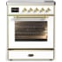 Ilve Majestic III Collection UMIB30NR3WHG - 30 Inch Induction Range with 4 Induction Elements