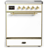 Ilve Majestic III Collection UMIB30QNR3WHG - 30 Inch Induction Range with 4 Induction Elements