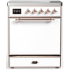Ilve Majestic III Collection UMIB30QNR3WHP - 30 Inch Induction Range with 4 Induction Elements