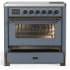 Ilve Majestic III Collection UMIB36NR3BGB - 36 Inch Induction Range with 6 Induction Elements