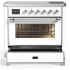 Ilve Majestic III Collection UMIB36NR3WHC - 36 Inch Induction Range with 6 Induction Elements
