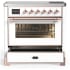 Ilve Majestic III Collection UMIB36NR3WHP - 36 Inch Induction Range with 6 Induction Elements