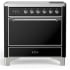 Ilve Majestic III Collection UMIB36QNR3BKC - 36 Inch Induction Range with 6 Induction Elements