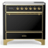 Ilve Majestic III Collection UMIB36QNR3BKG - 36 Inch Induction Range with 6 Induction Elements