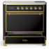 Ilve Majestic III Collection UMIB36QNR3BKG - 36 Inch Induction Range with 6 Induction Elements