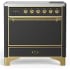 Ilve Majestic III Collection UMIB36QNR3MGG - 36 Inch Induction Range with 6 Induction Elements