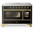 Ilve Majestic III Collection UMIB48NR3BKG - 48 Inch Induction Range with 6 Cooking Elements