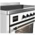 Ilve Majestic III Collection UMIB48NR3WHB - 48 Inch Induction Range with 6 Cooking Elements