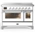 Ilve Majestic III Collection UMIB48NR3WHC - 48 Inch Induction Range with 6 Cooking Elements