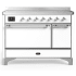 Ilve Majestic III Collection UMIB48QNR3WHC - 48 Inch Induction Range with 6 Elements